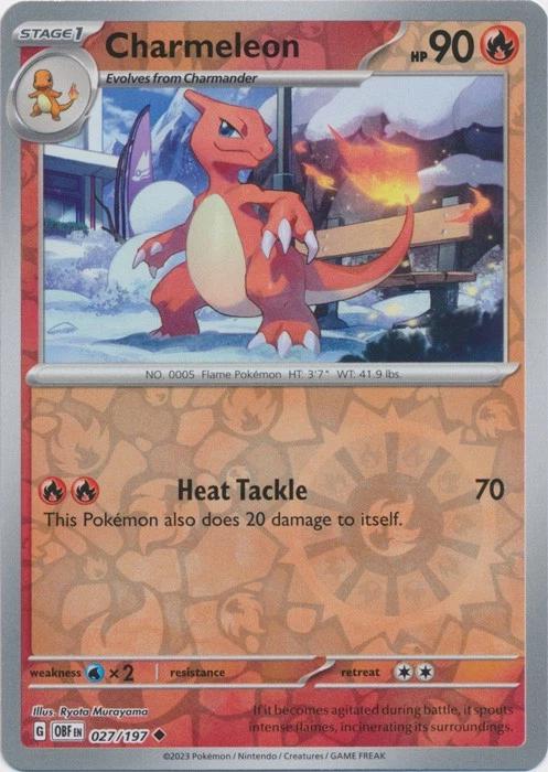 Charmeleon 27/197 Obsidian Flames