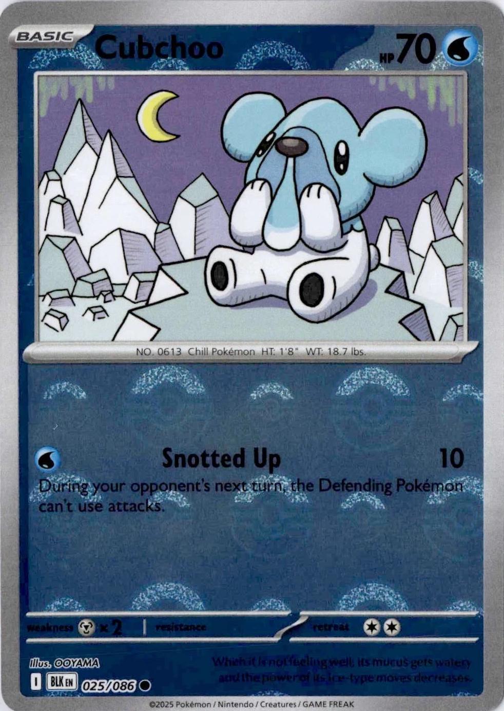 Cubchoo 25/86 Black Bolt