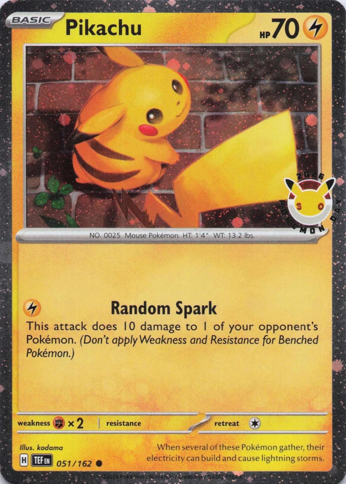Pikachu Pokemon Day 51/162 Temporal Forces