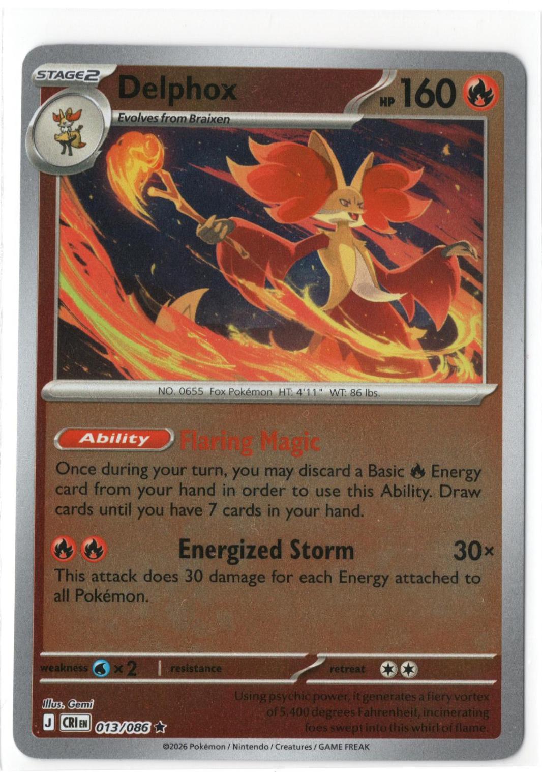 Delphox 13/86 Chaos Rising