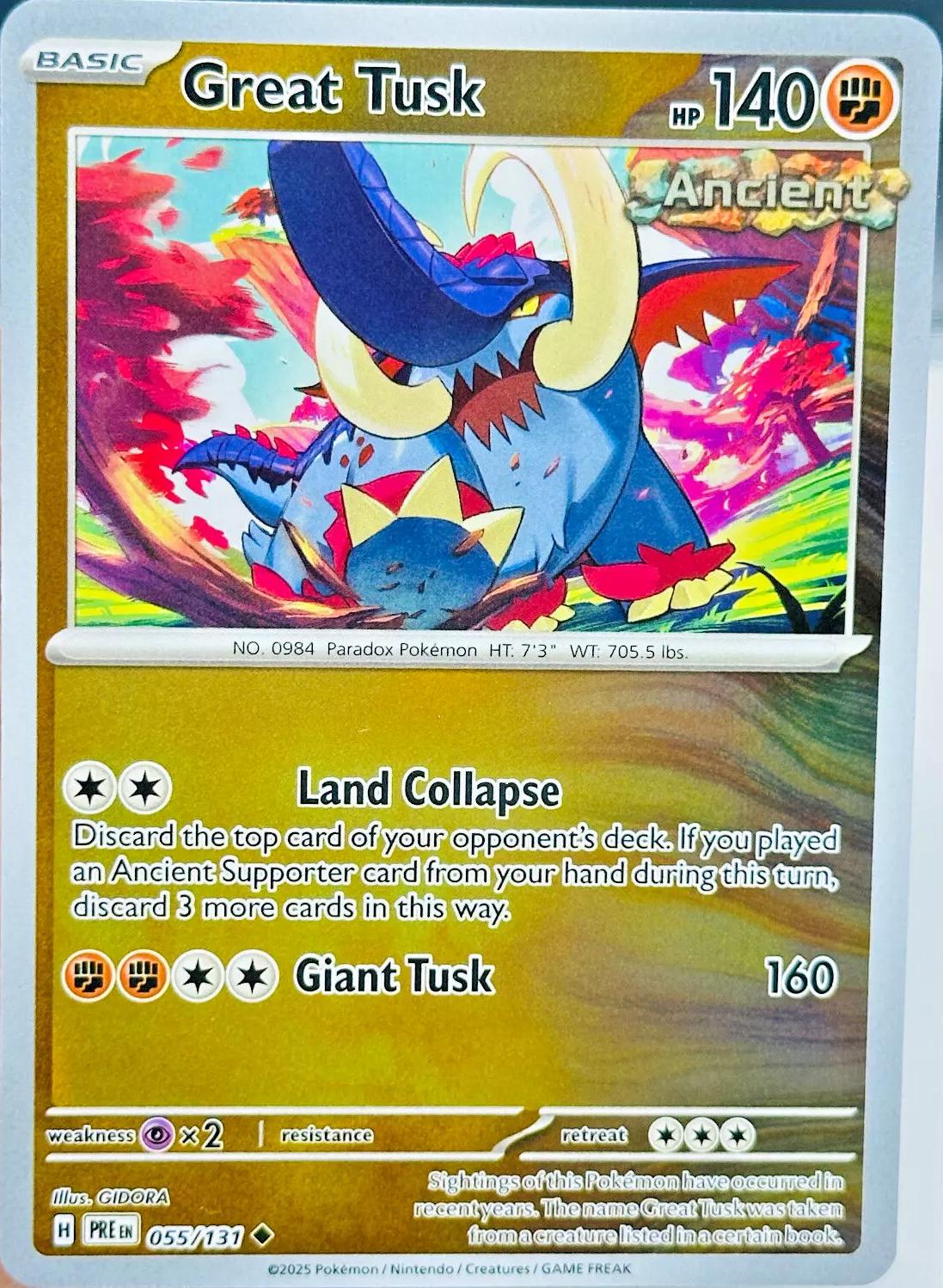 Great Tusk 55/131 Prismatic Evolutions