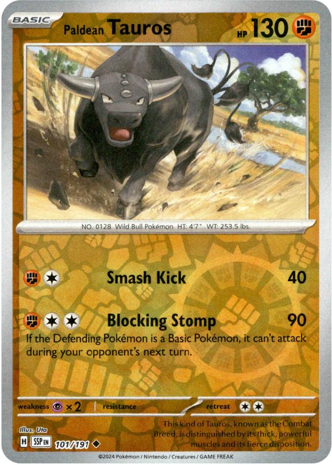 Paldean Tauros 101/191 Surging Sparks