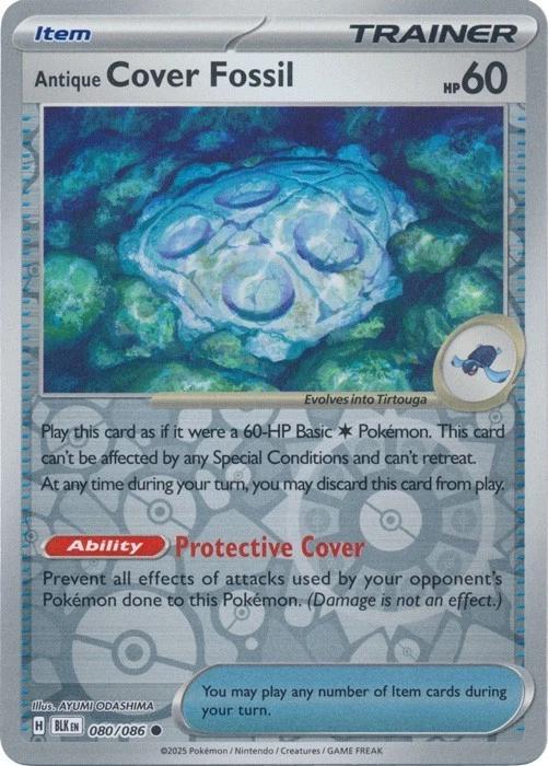 Antique Cover Fossil 60/86 Black Bolt