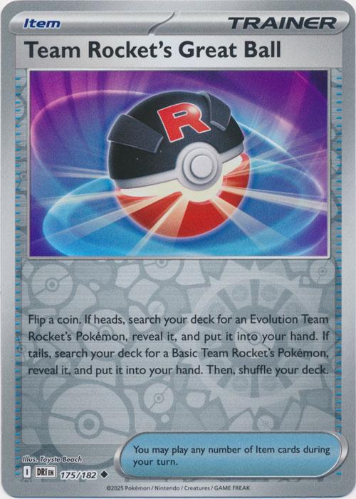 Team Rocket's Great Ball 175/182 Destined Rivals