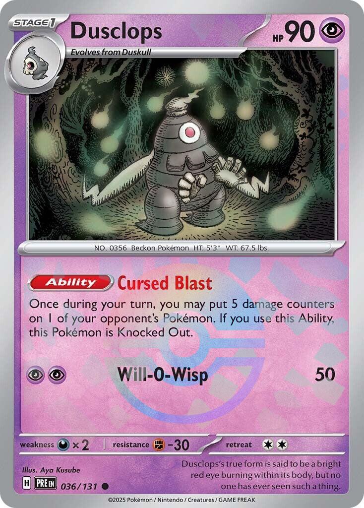 Dusclops 36/131 Prismatic Evolutions
