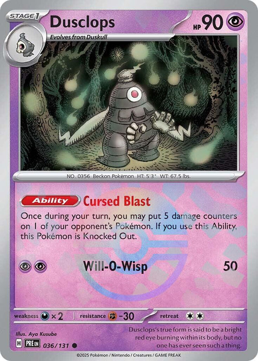 Dusclops 36/131 Prismatic Evolutions