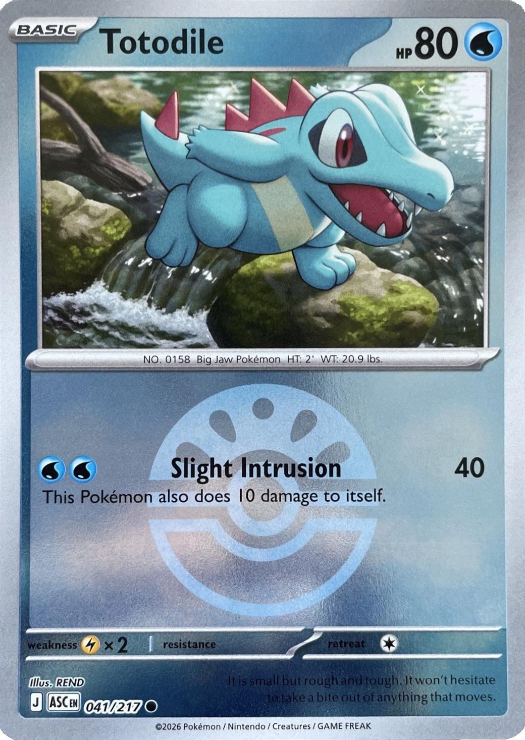 Totodile 41/217 Ascended Heroes