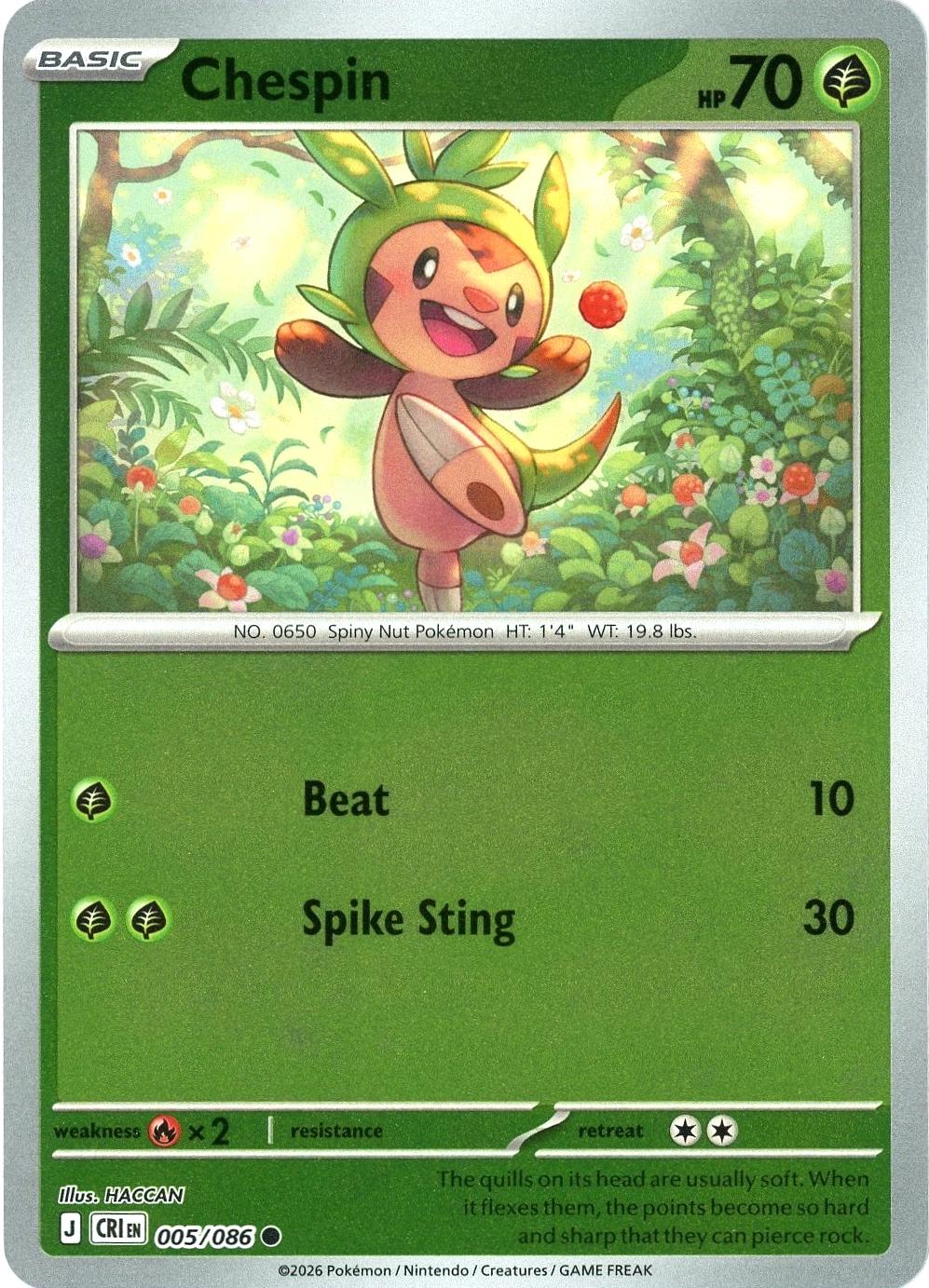 Chespin 5/86 Chaos Rising