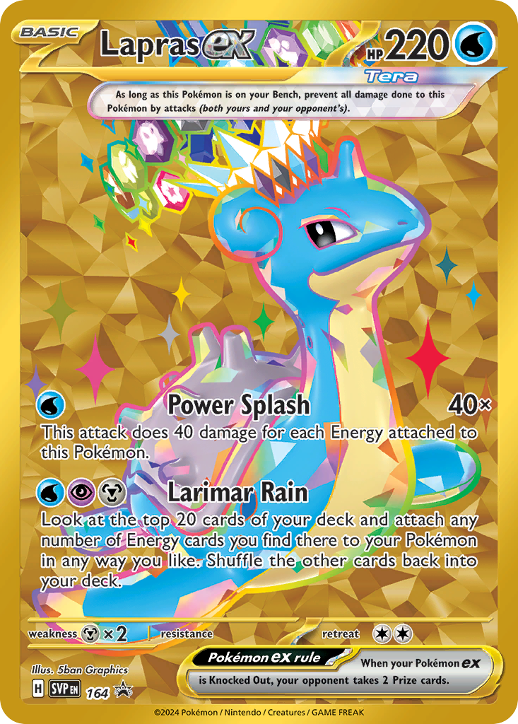 Lapras ex 164/215 Scarlet & Violet Black Star Promos