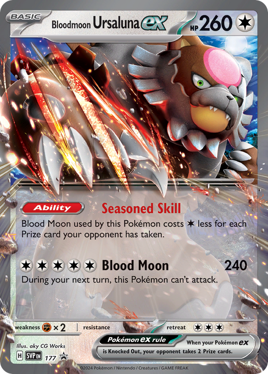 Bloodmoon Ursaluna ex 177/150 Scarlet & Violet Black Star Promos