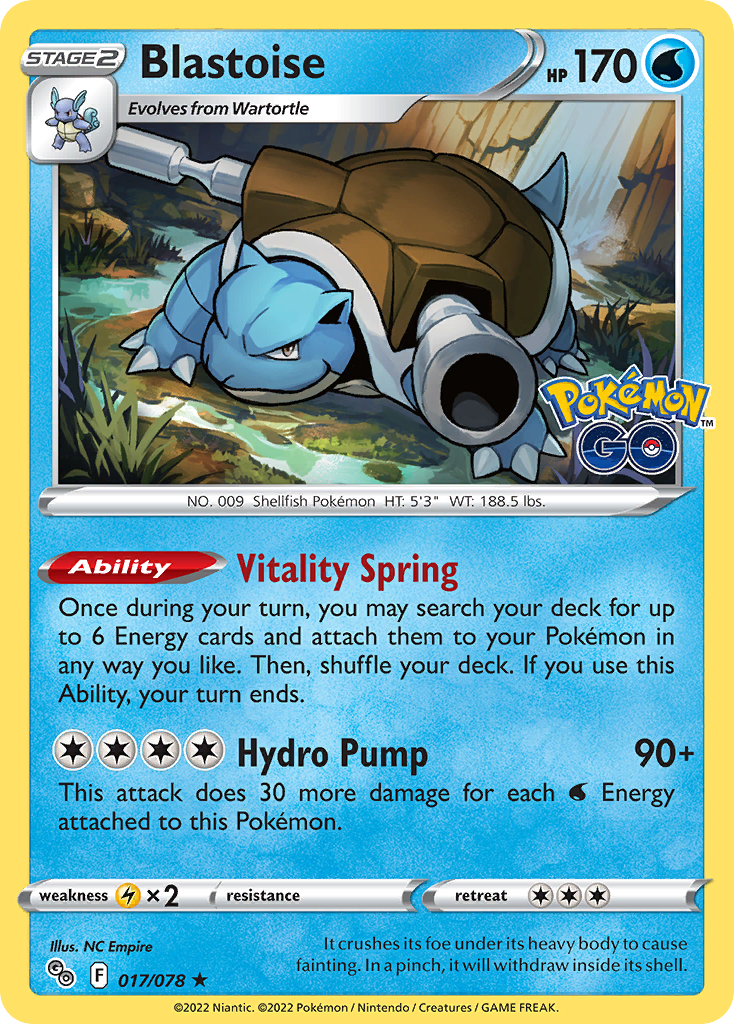 Blastoise 17/78 Pokémon GO