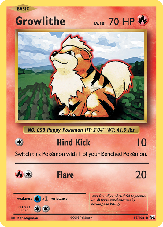 Growlithe 17/108 Evolutions