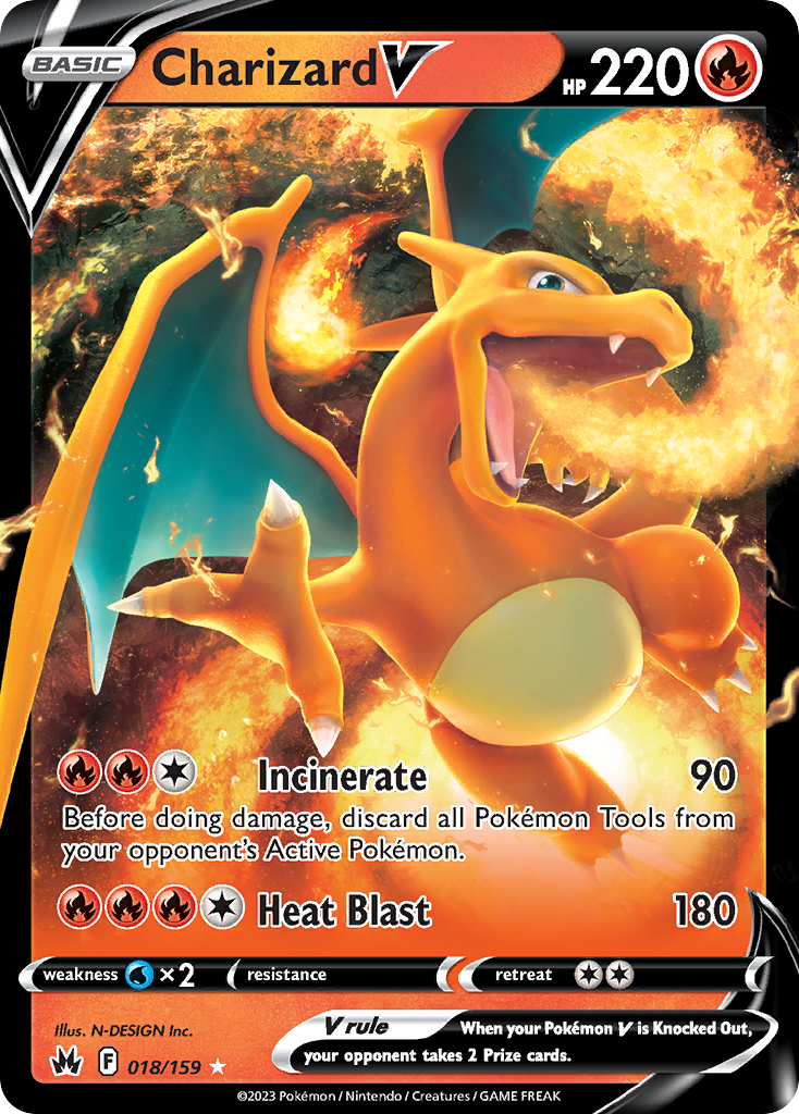 Charizard V 18/159 Crown Zenith