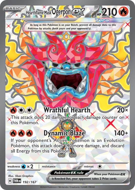 Hearthflame Mask Ogerpon ex 192/167 Twilight Masquerade