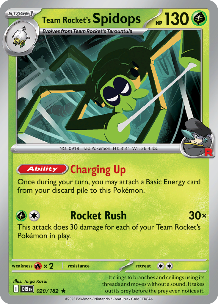 Team Rocket's Spidops 20/182 Destined Rivals