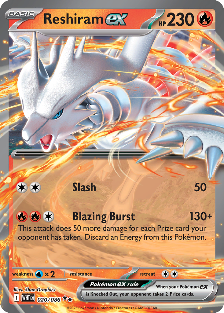 Reshiram ex 20/86 White Flare