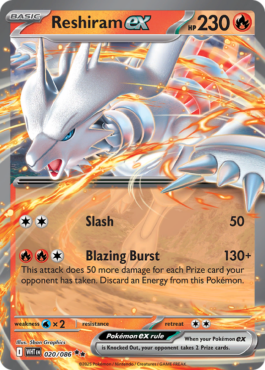 Reshiram ex 20/86 White Flare