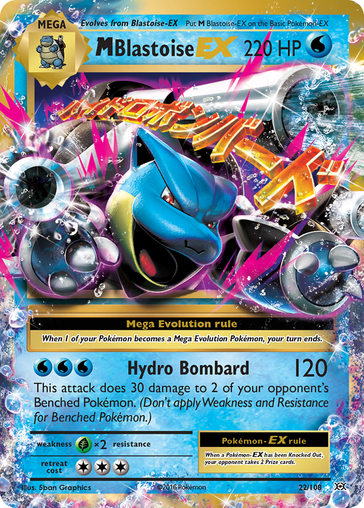 M Blastoise-EX 22/108 Evolutions