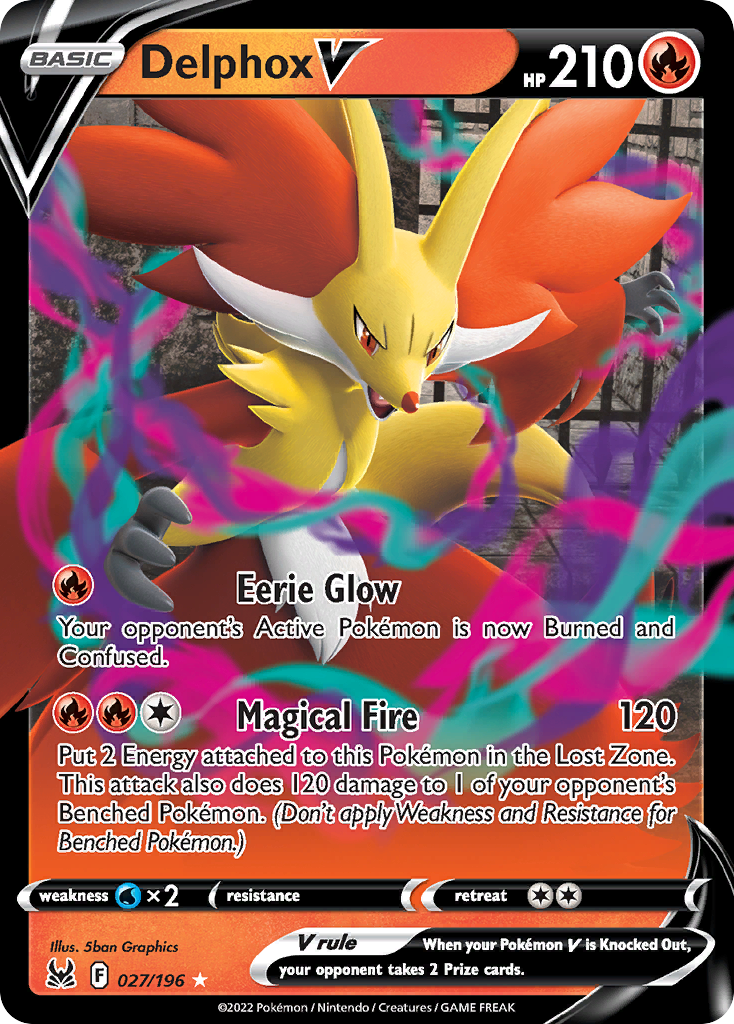 Delphox V 27/196 Lost Origin