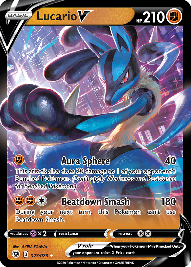 Lucario V 27/73 Champion's Path