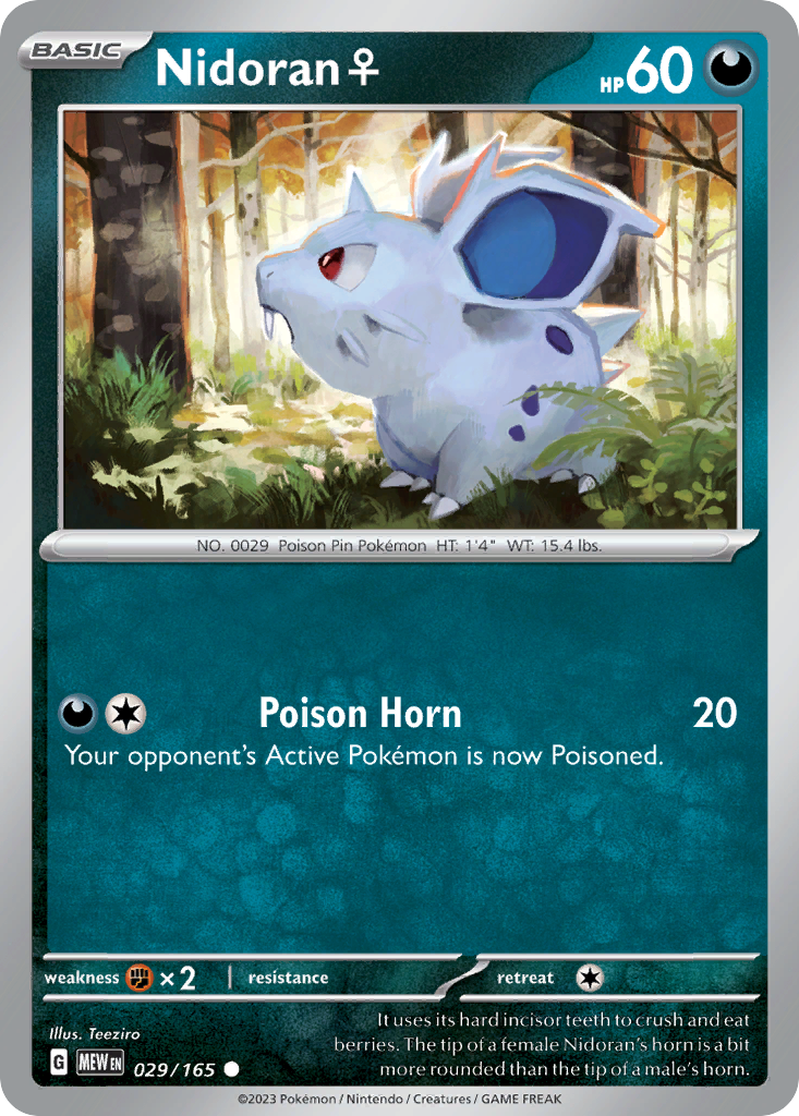 Nidoran ♀ 29/165 151