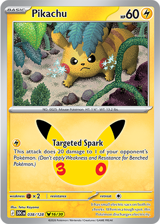 Pikachu 38/128 30th Celebration