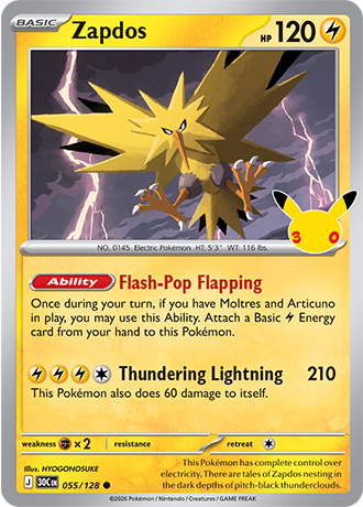 Zapdos 55/128 | 30th Celebration
