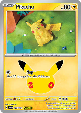 Pikachu 27/128 | 30th Celebration