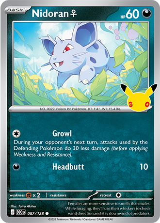 Nidoran♀ 87/128 | 30th Celebration
