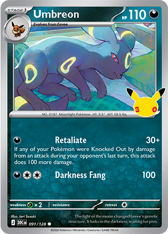 Umbreon 91/128 | 30th Celebration