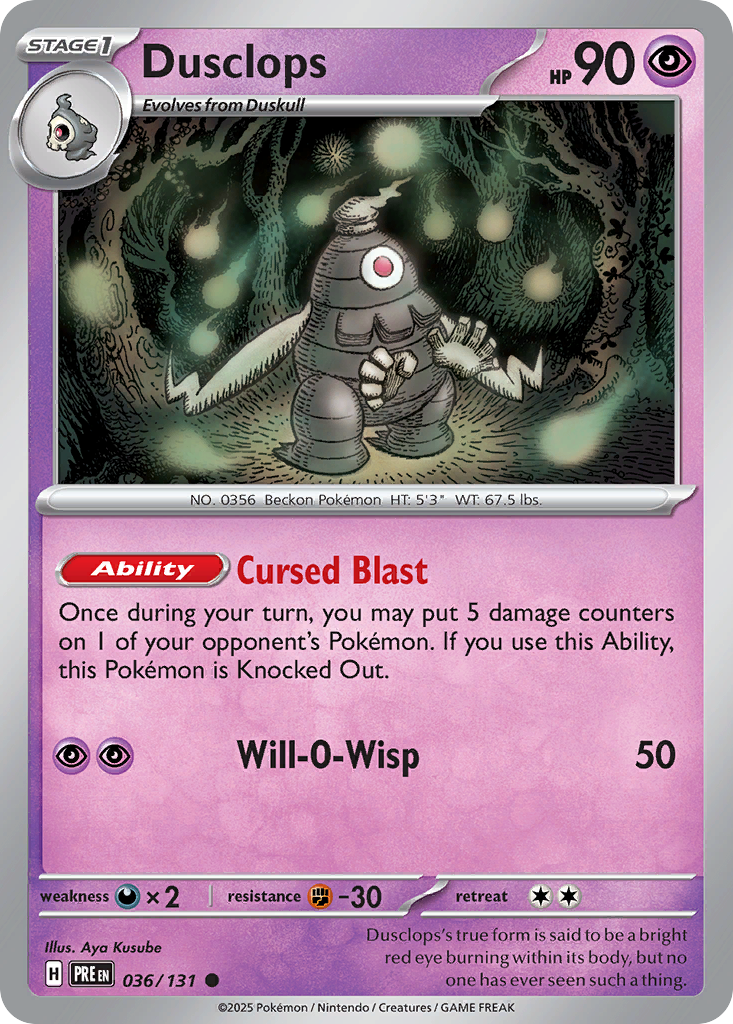 Dusclops 36/131 Prismatic Evolutions