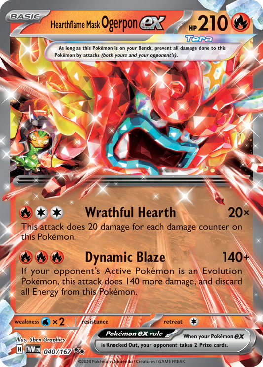 Hearthflame Mask Ogerpon ex 40/167 Twilight Masquerade