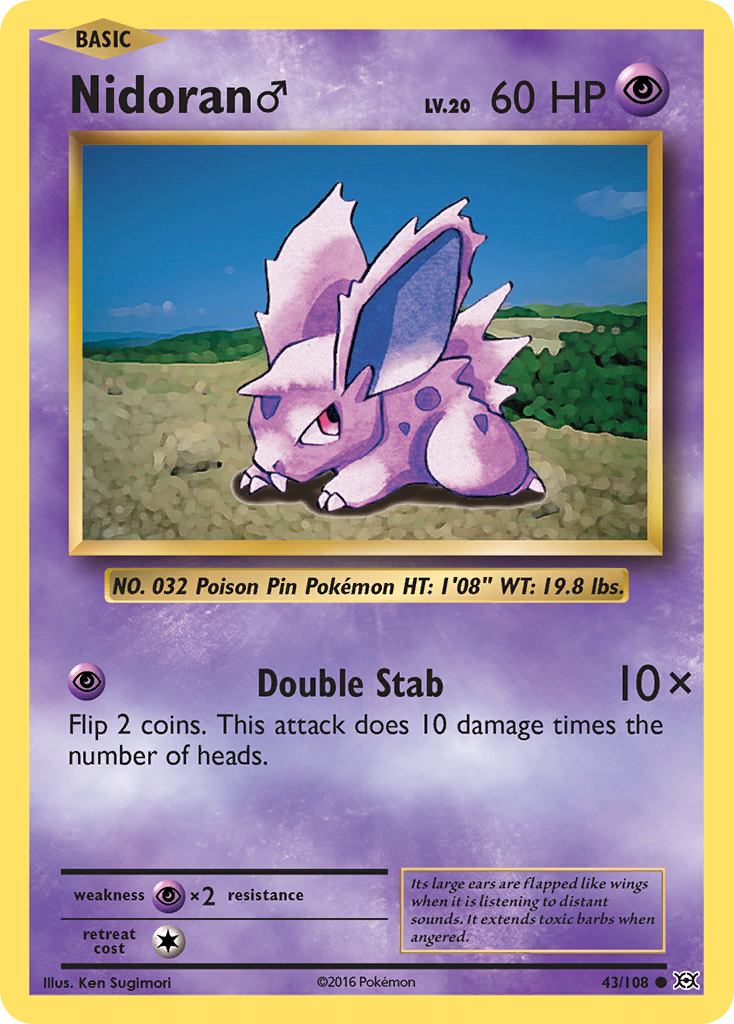 Nidoran ♂ 43/108 Evolutions