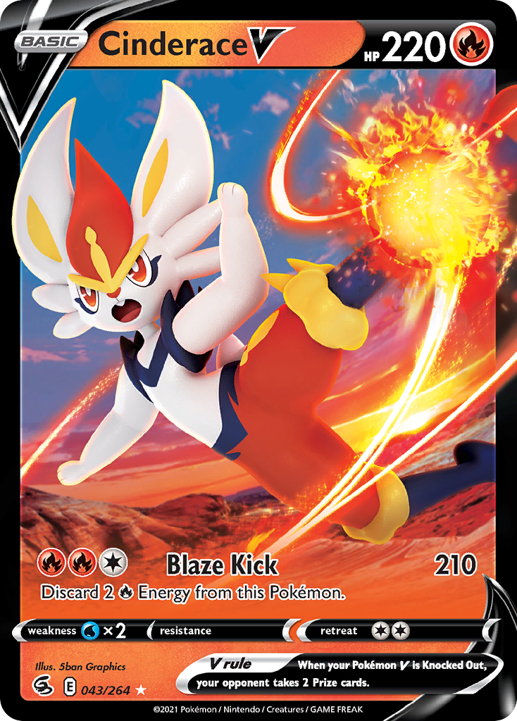 Cinderace V 43/264 Fusion Strike