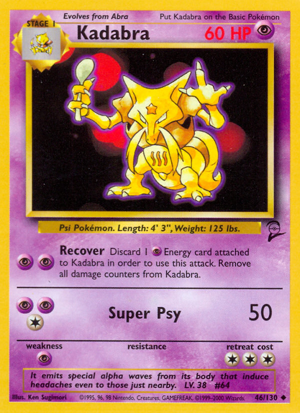Kadabra 46/130 Base Set 2
