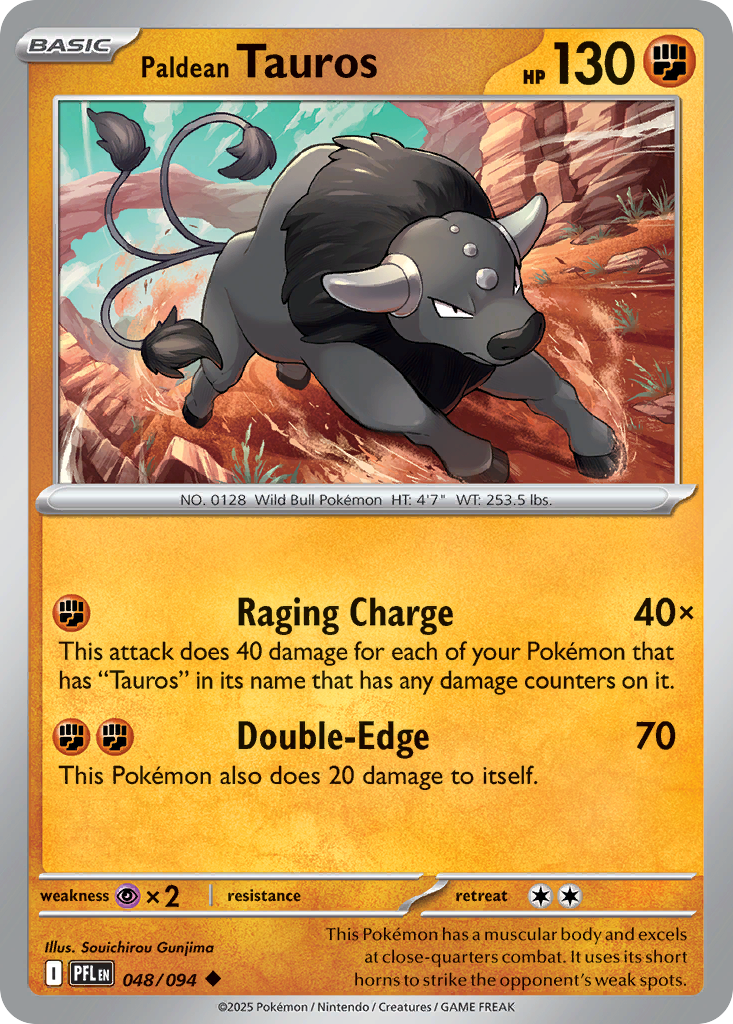 Paldean Tauros 48/94 Phantasmal Flames
