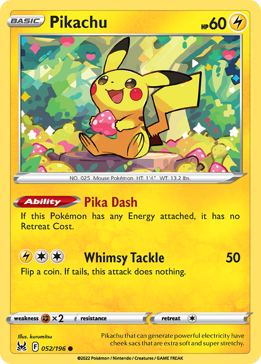Pikachu 52/196 Lost Origin