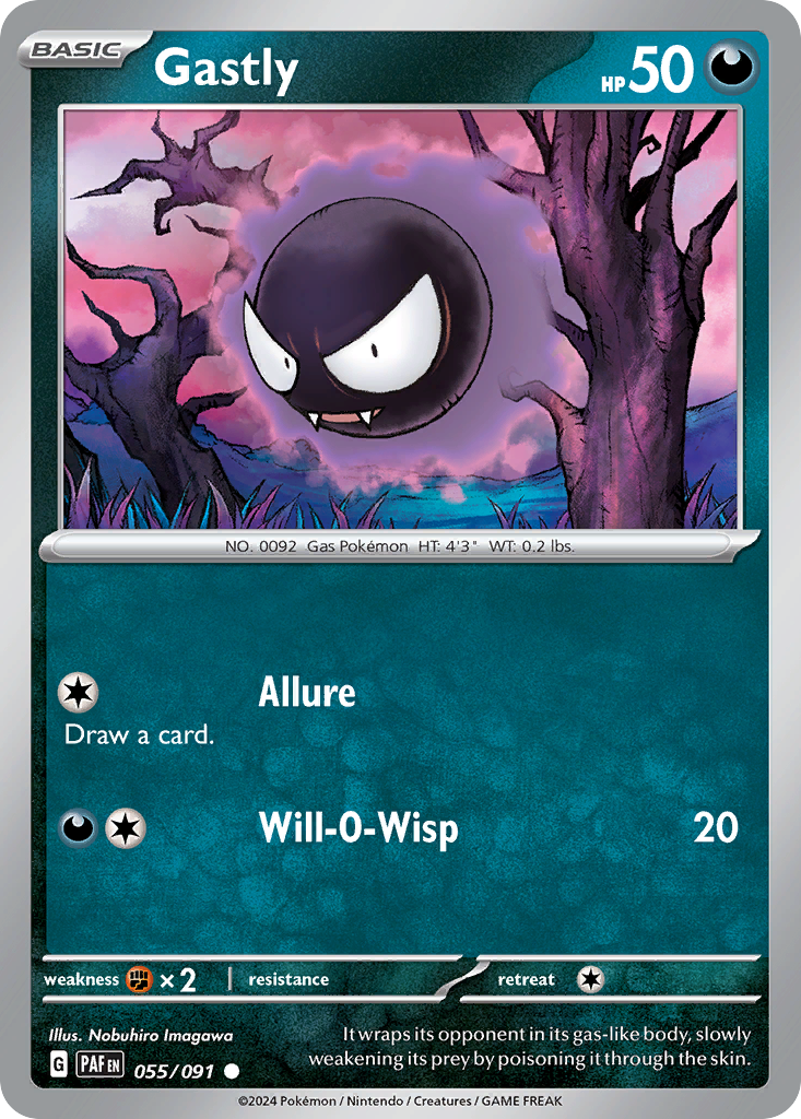 Gastly 55/91 Paldean Fates