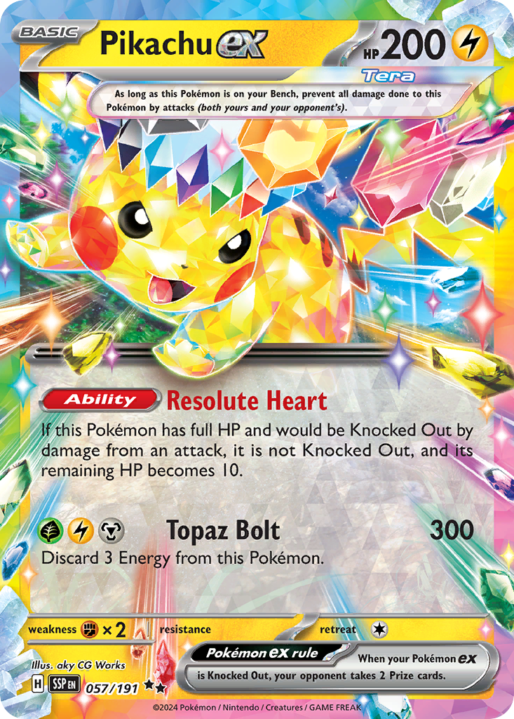 Pikachu ex 57/191 Surging Sparks