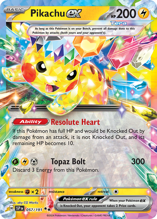 Pikachu ex 57/191 Surging Sparks