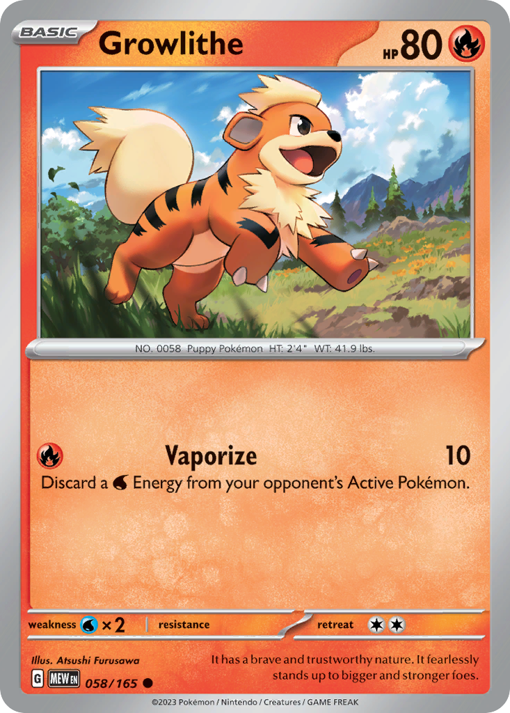 Growlithe 58/165 151