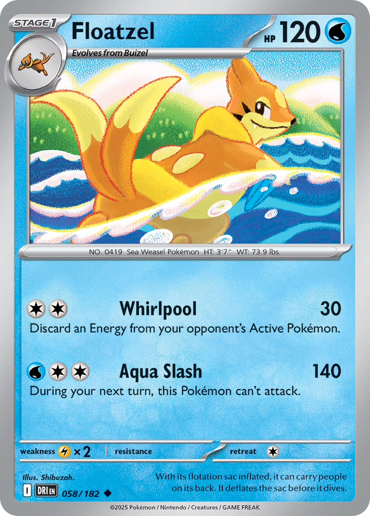 Floatzel 58/182 Destined Rivals