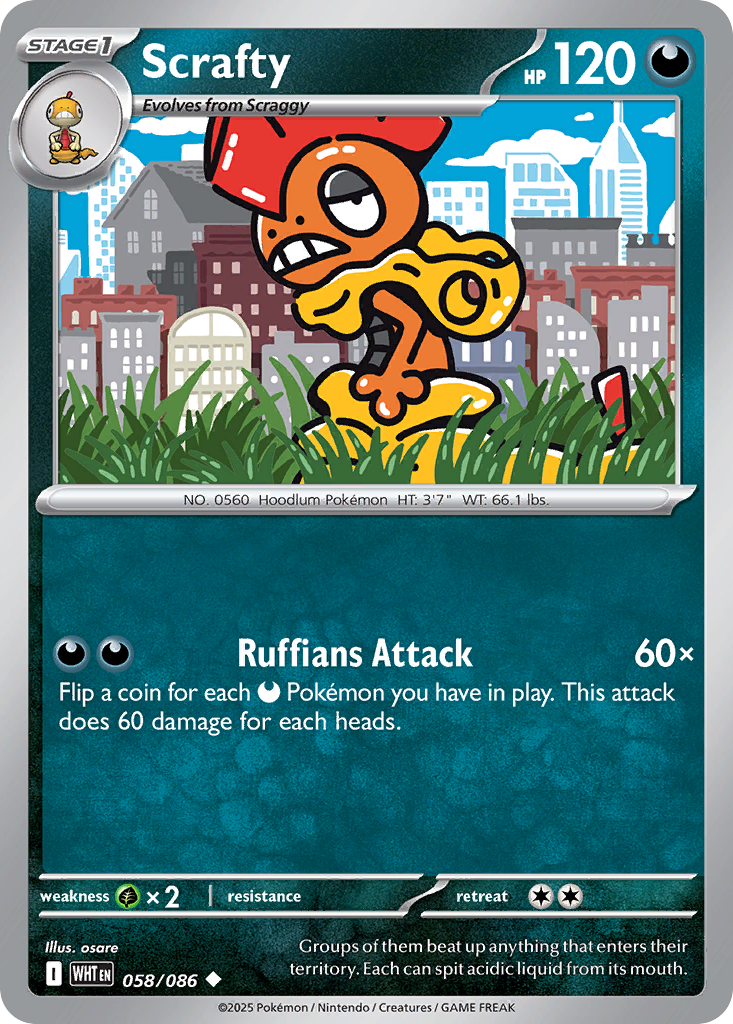 Scrafty 58/86 White Flare