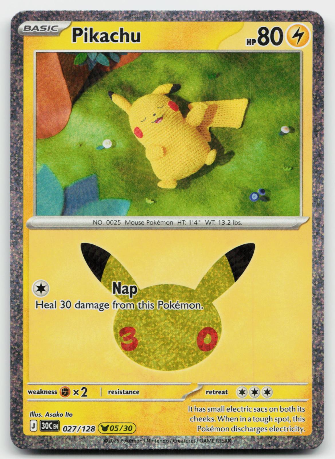 Pikachu 27/128 | 30th Celebration