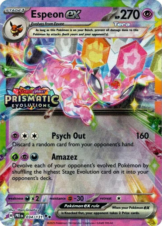 Espeon ex (Prismatic Evolutions Stamp) 034/131 Prismatic Evolutions