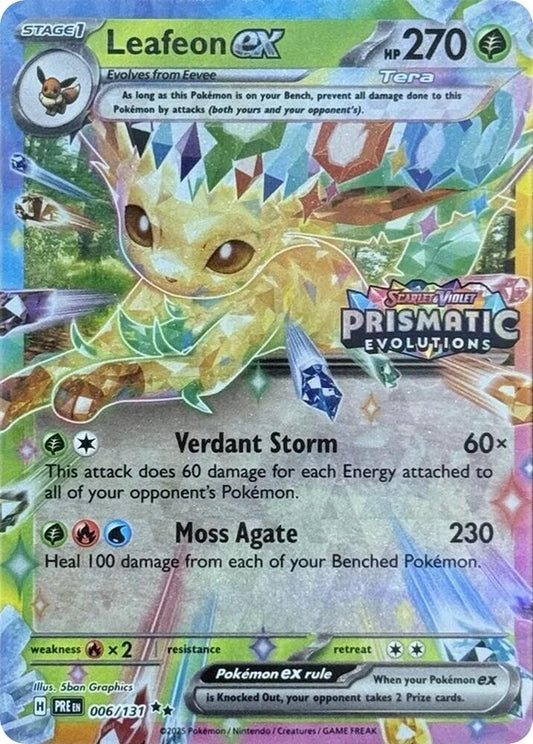 Leafeon ex 6/131 Prismatic Evolutions