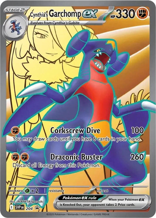 Cynthia's Garchomp ex 204/0 Scarlet & Violet Black Star Promos