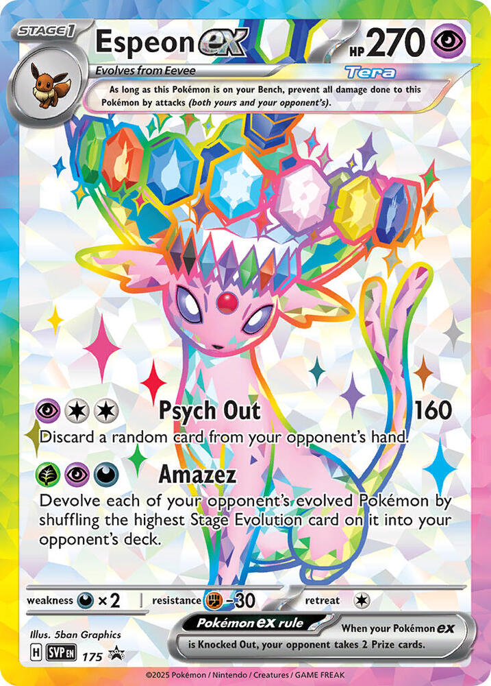 Espeon ex 175 Scarlet & Violet Black Star Promos