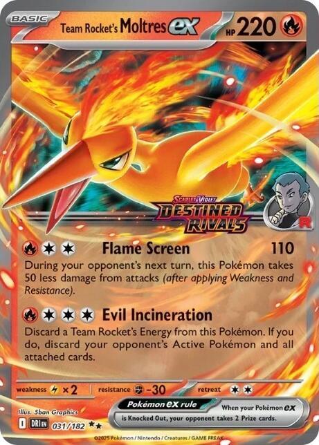 Team Rocket's Moltres ex (Destined Rivals Stamp) 031/182 Destined Rivals
