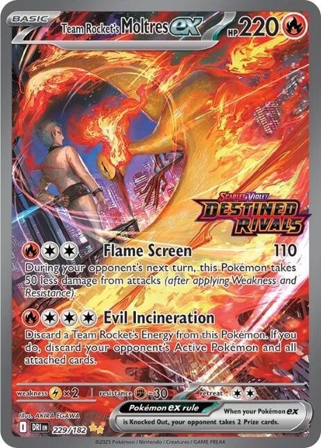Team Rocket's Moltres ex (Destined Rivals Stamp) 229/182 Destined Rivals